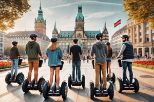 Gruppe von Fahrern bei einer Segway Tour in Dortmund